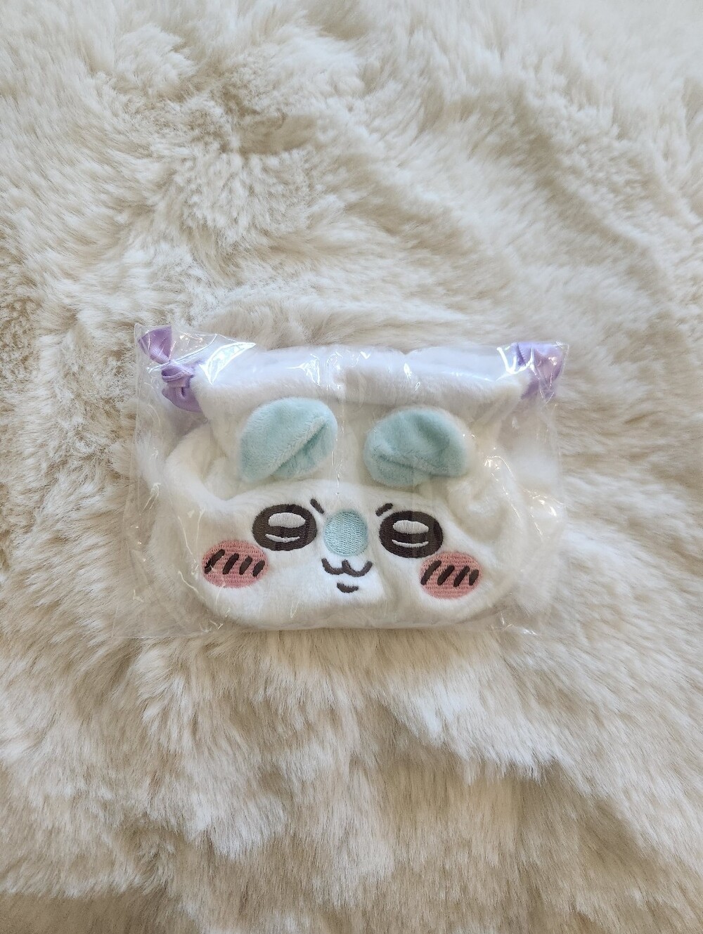 Chiikawa momonga drawstring fluffy plush bag